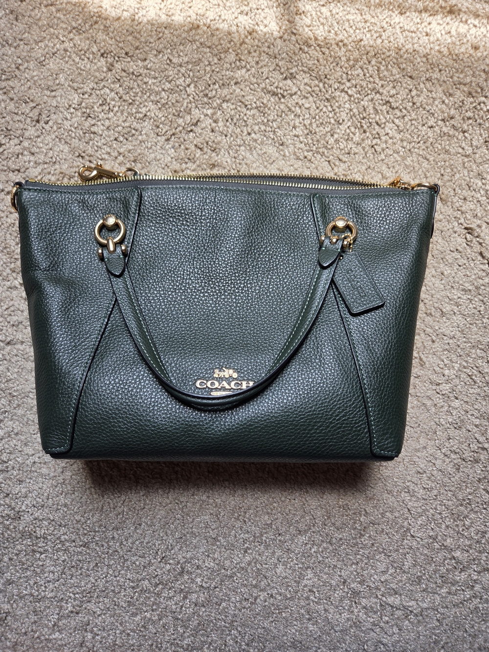 NWT Coach Amazon Green Kacey Satchel Handbag (C6229)